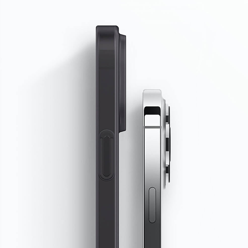 iPhone 14 Pro Kılıf Ultra İnce Mat PC Arka Yüzey Recci Elite Serisi Kılıf Gri