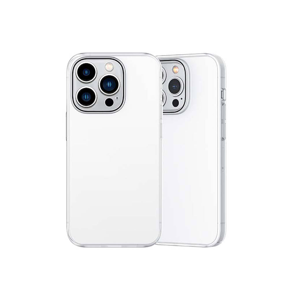 iPhone 14 Pro Kılıf Ultra İnce Mat PC Arka Yüzey Recci Elite Serisi Kılıf Gri