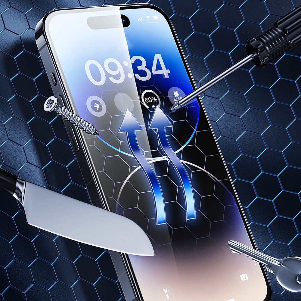 iPhone 14 Pro Max Benks V Pro Safir Coating Ekran Koruyucu + Kolay Uygulama Aparatlı Siyah