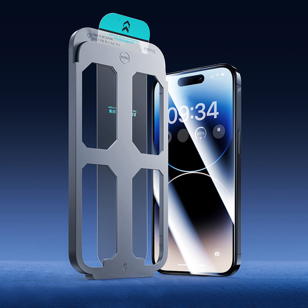 iPhone 14 Pro Max Benks V Pro Safir Coating Ekran Koruyucu + Kolay Uygulama Aparatlı Siyah