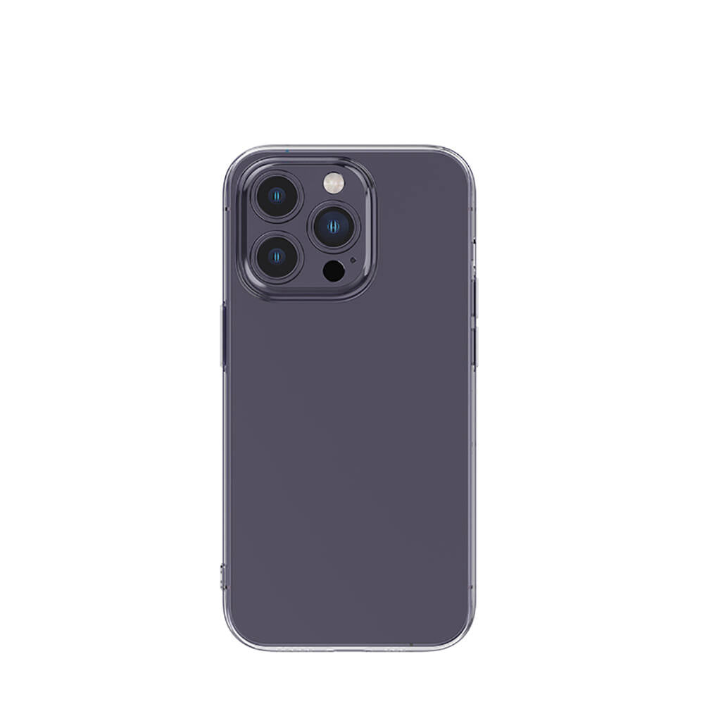 iPhone 14 Pro Max Kılıf Airbagli Şeffaf Darbe Emici Silikon Tasarımlı Recci Clarity Serisi Kılıf Şeffaf