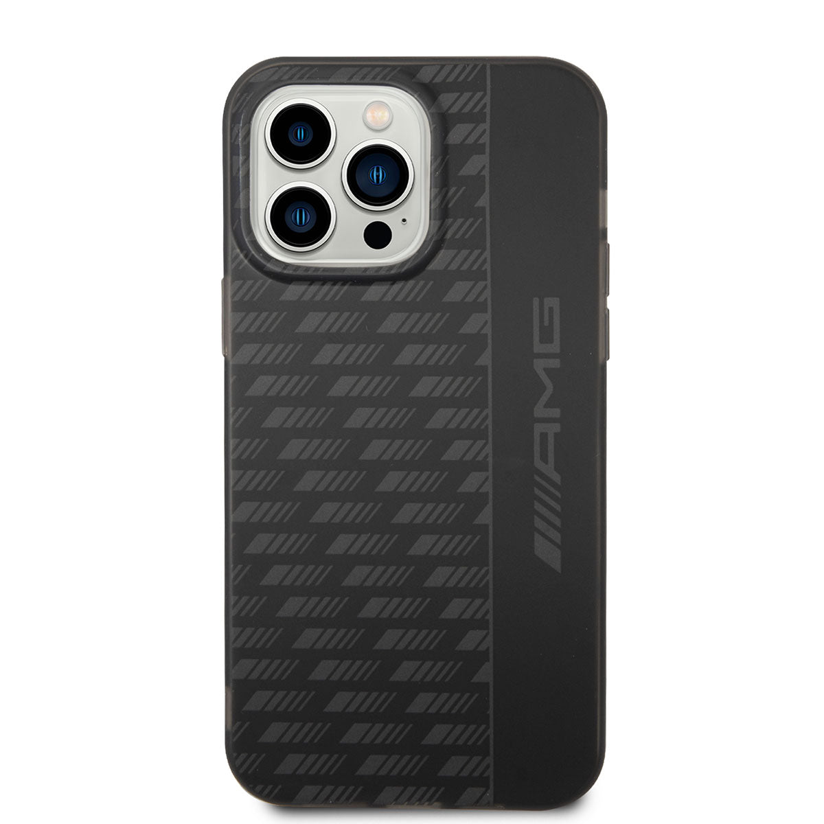iPhone 14 Pro Max Kılıf AMG Frosted Buzlu PC Karbon Dizayn Kılıf Siyah
