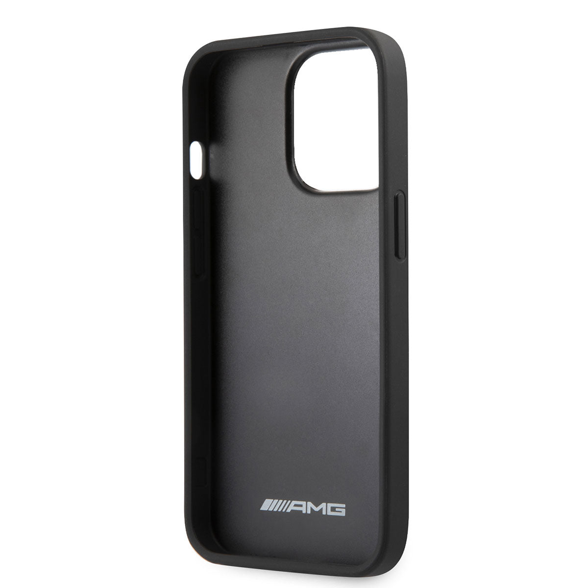 iPhone 14 Pro Max Kılıf AMG Leather Deri Çizgili Kabartmalı Dizayn Kılıf Siyah