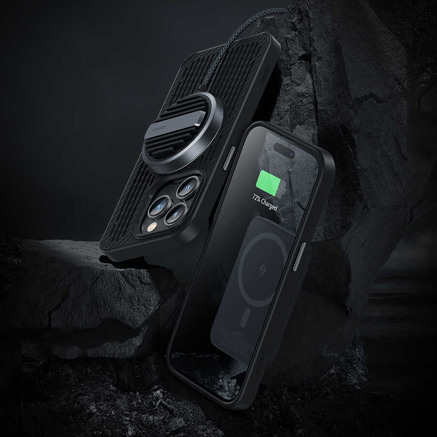 iPhone 14 Pro Max Kılıf Benks Magnetic Cooling Kevlar Soğutucu Özellikli Telefon Kılıfı Siyah