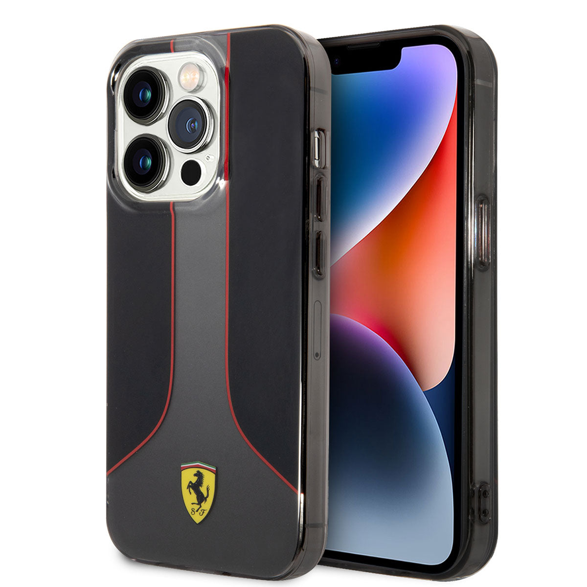 iPhone 14 Pro Max Kılıf Ferrari Gradient Baskılı Dizayn Kılıf Siyah