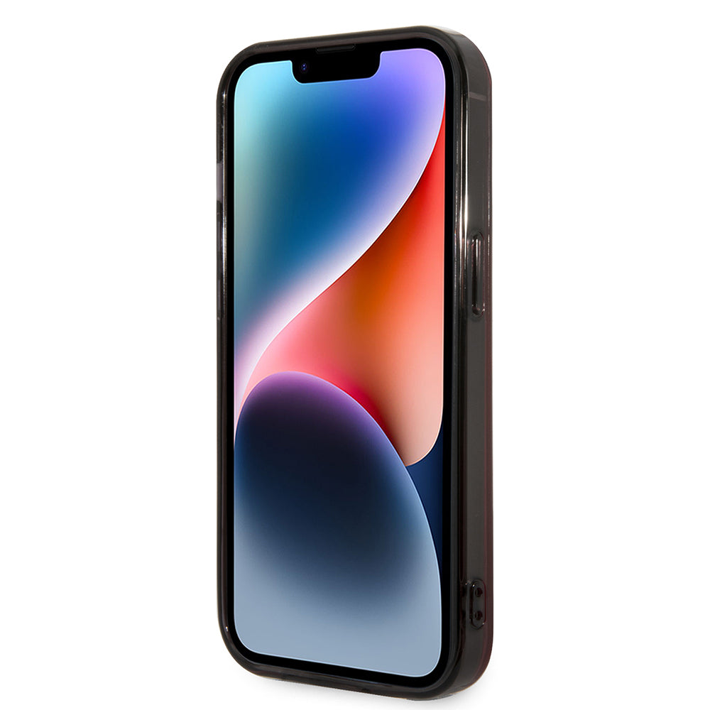 iPhone 14 Pro Max Kılıf Ferrari Magsafe Şarj Özellikli Yarı Transparan Dizayn Kılıf Kırmızı