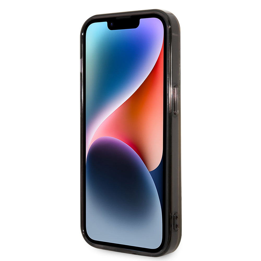 iPhone 14 Pro Max Kılıf Ferrari Magsafe Şarj Özellikli Yarı Transparan Dizayn Kılıf Sarı