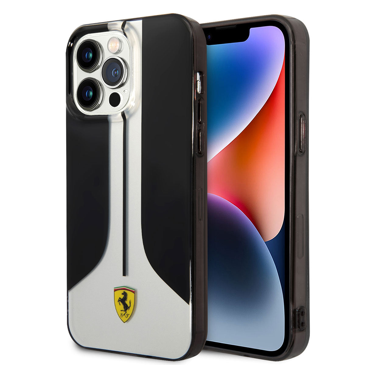 iPhone 14 Pro Max Kılıf Ferrari Orjinal Lisanslı 296 Çizgili Dizayn Kılıf Kırmızı