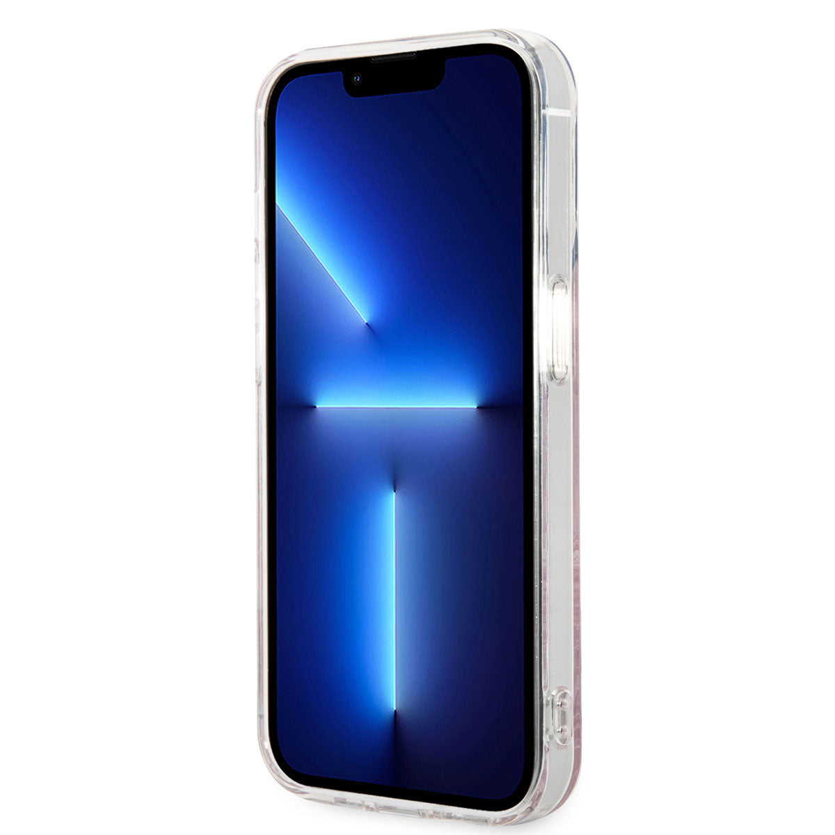 Apple iPhone 14 Pro Max Kılıf GUESS Magsafe Şarj Özellikli Yaprak Desenli Magsafe Şarj Kablolu Kapak Pembe