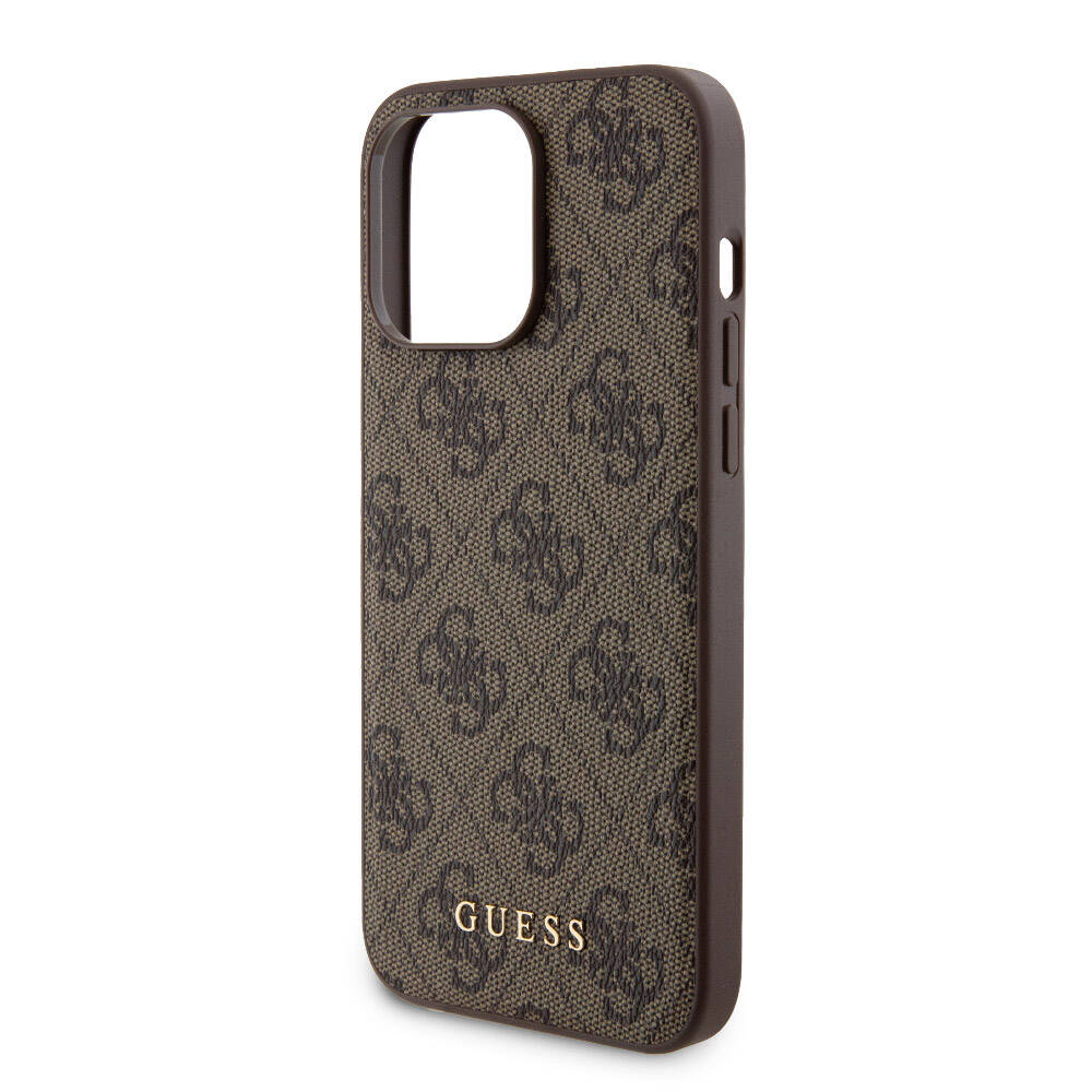 Apple iPhone 14 Pro Max Kılıf Guess Orjinal Lisanslı Magsafe Şarj Özellikli Yazı Logolu 4G Desenli Kapak + Powerbank 5000mAh 2in1 Set Siyah