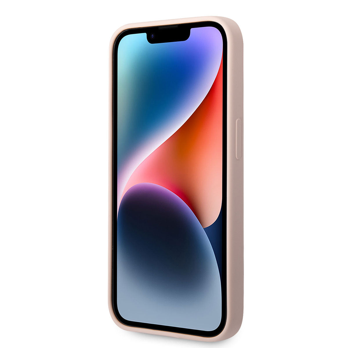 iPhone 14 Pro Max Kılıf Karl Lagerfeld Magsafe Şarj Özellikli Silikon K&C Dizayn Kılıf Pembe Açık