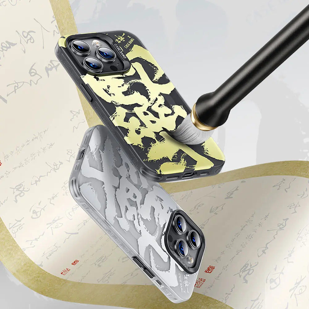Benks Casebang Calligraphy Joy Serisi iPhone Siyah Kapak - enzaksesuar
