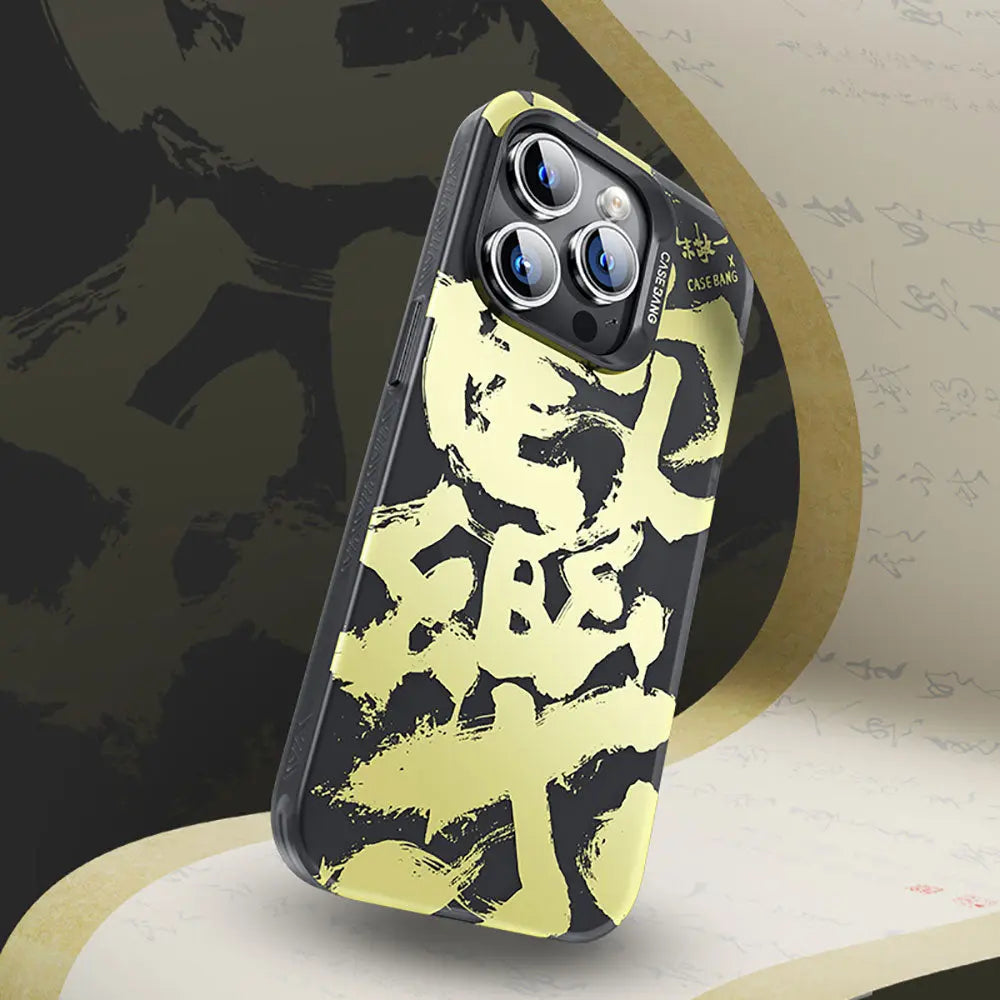 Benks Casebang Calligraphy Joy Serisi iPhone Siyah Kapak - enzaksesuar