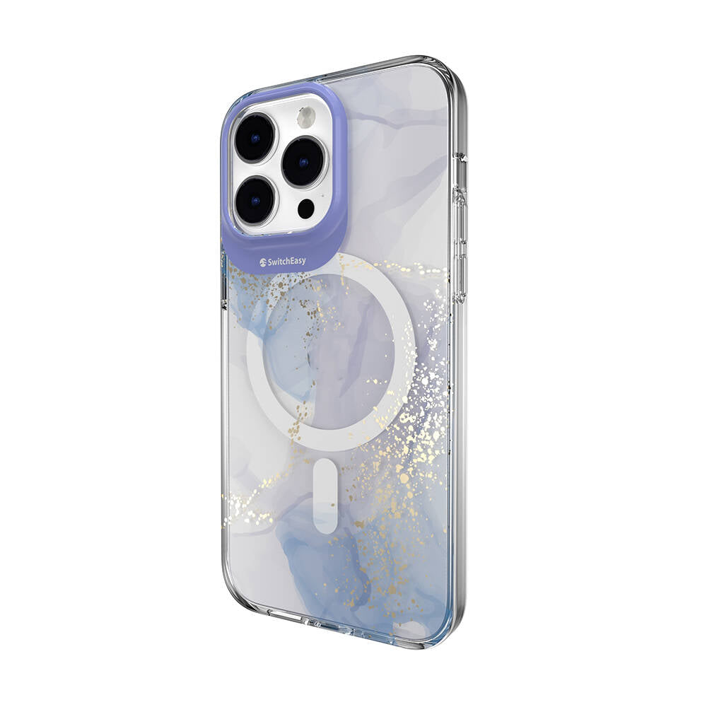 iPhone 14 Pro Max Kılıf Magsafe Şarj Özellikli Çift IMD Baskılı Lisanslı Switcheasy Artist-M Veil Kılıf Mor