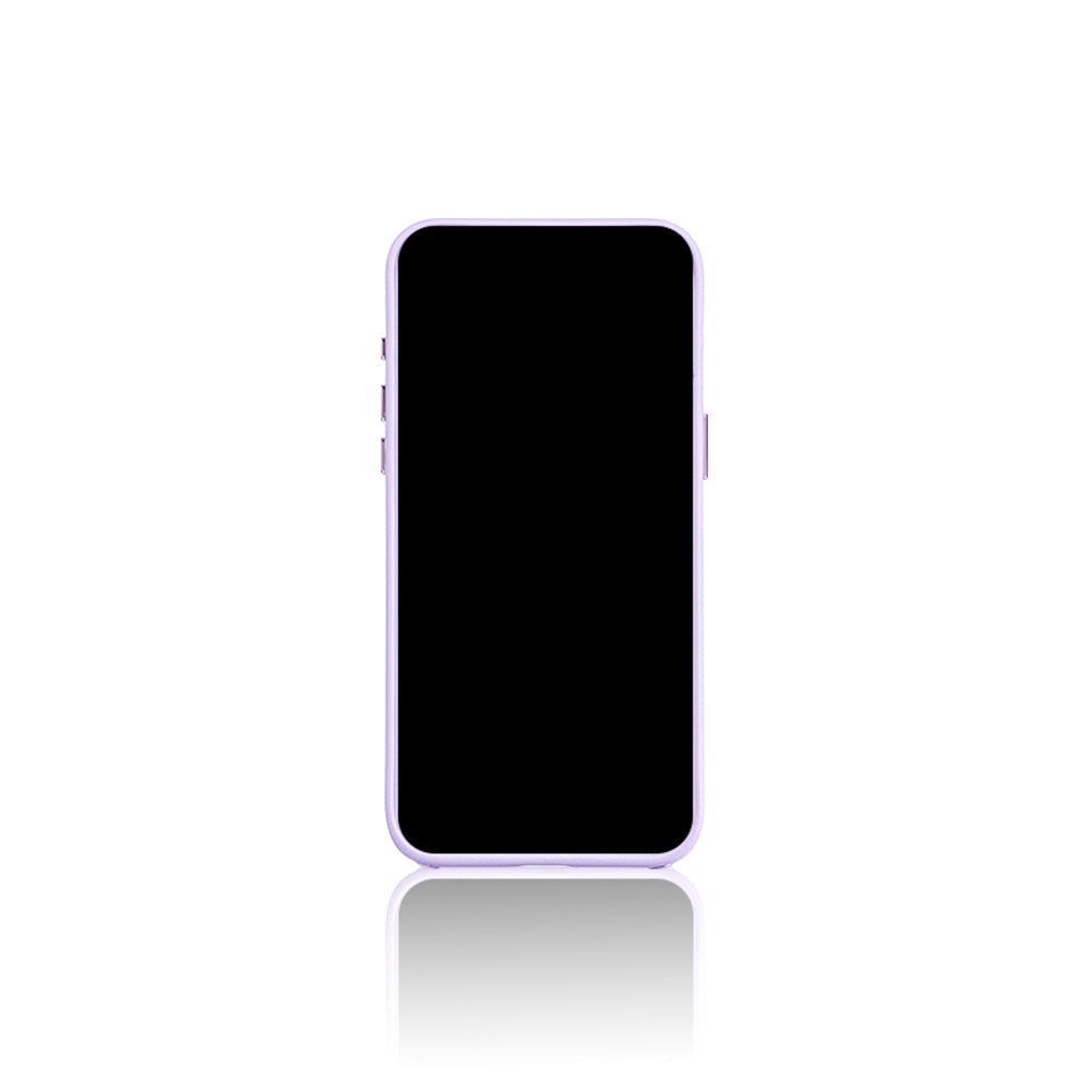 Apple iPhone 14 Pro Max Kılıf Magsafe Şarj Özellikli Standlı Suni Deri Tasarımlı Pynana Dancing Circle Serisi Kapak Lila