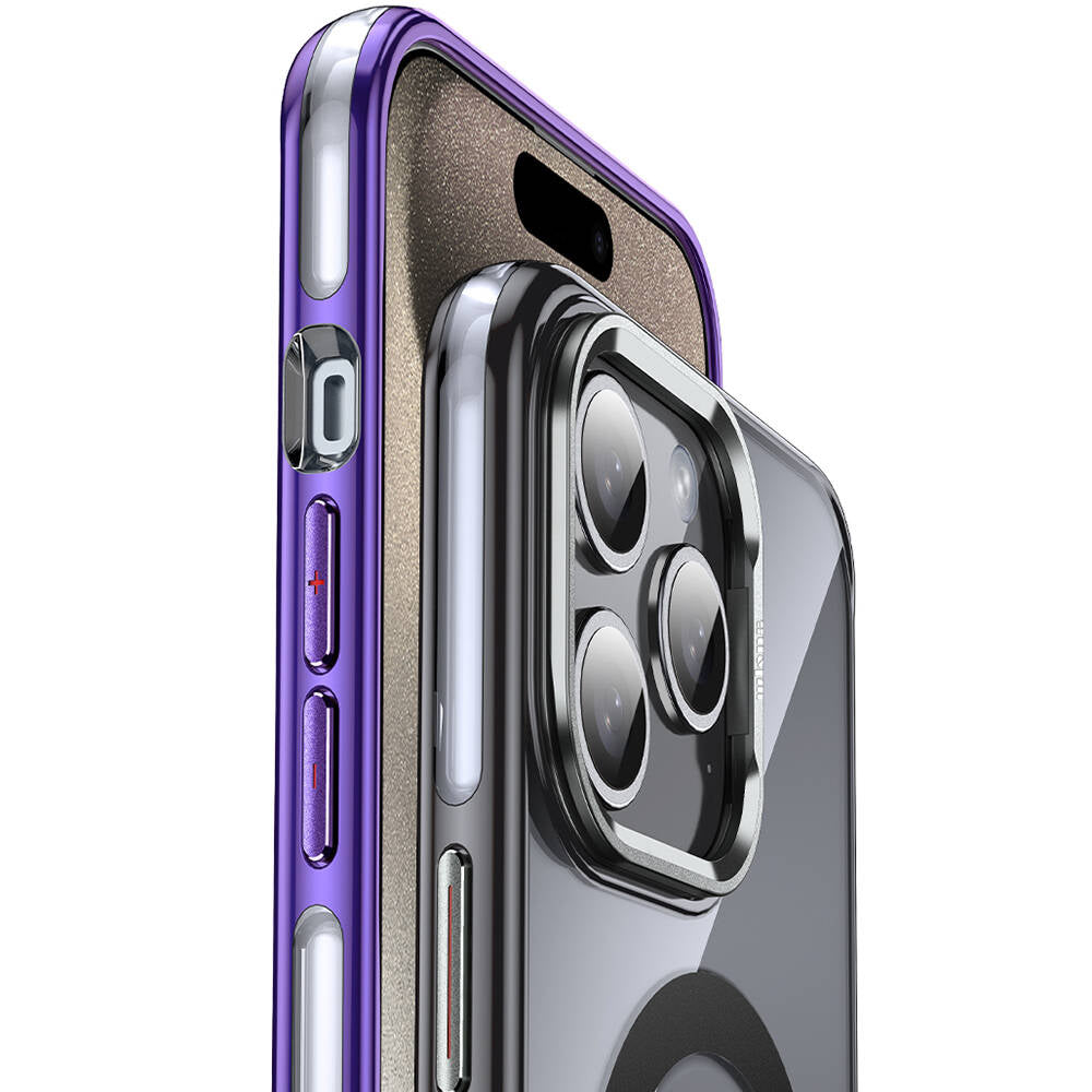 iPhone 14 Pro Max Kılıf Magsafe Şarj Özellikli Wlons Standlı Efsane Kılıf Siyah