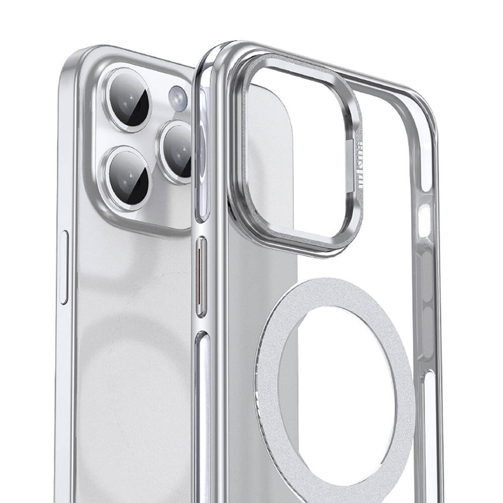 iPhone 14 Pro Max Kılıf Magsafe Şarj Özellikli Wlons Standlı Efsane Kılıf Siyah