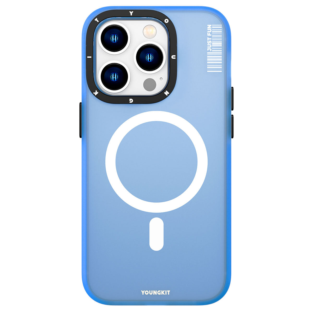 iPhone 14 Pro Max Kılıf Magsafe Şarj Özellikli Youngkit Colored Sand Serisi Kılıf Siyah