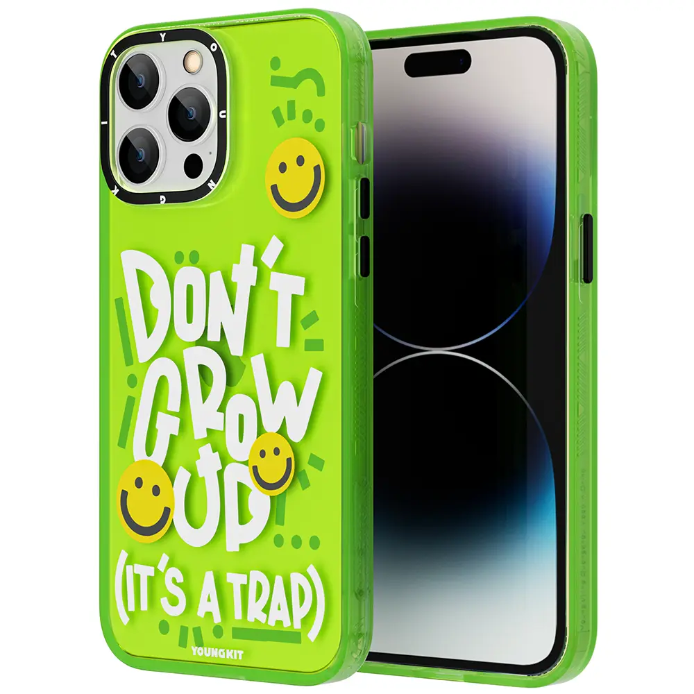 Youngkit Happy Mood Serisi iPhone Yeşil Kapak - enzaksesuar