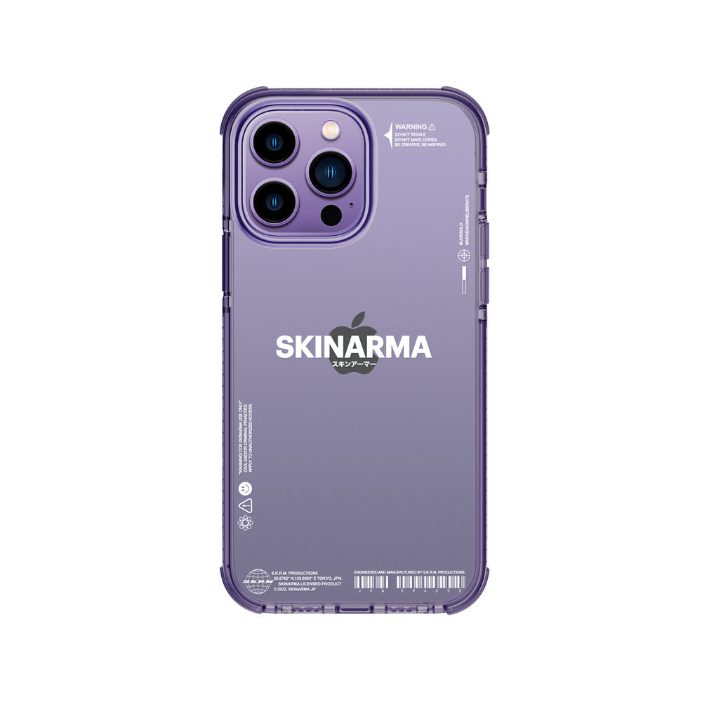 iPhone 14 Pro Max Kılıf SkinArma Şeffaf Airbag Tasarımlı Iro Kılıf Mor