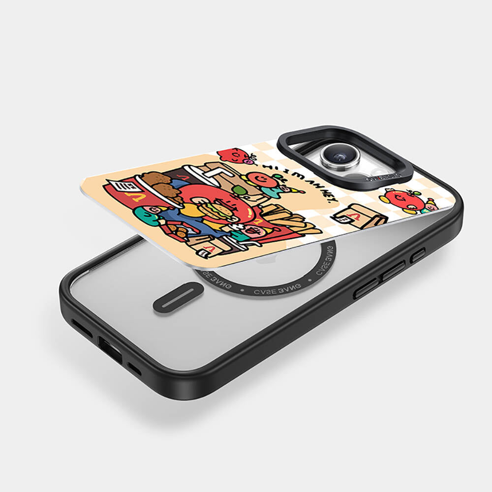 iPhone 14 Pro Max Magsafe Şarj Özellikli Casebang Ahhey Serisi Arka Panel Pembe