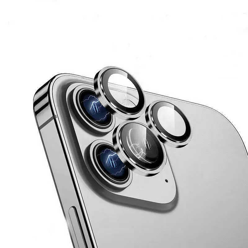 iPhone 14 Pro Max Wiwu Lens Guard Metal Kamera Lens Koruyucu Gümüş