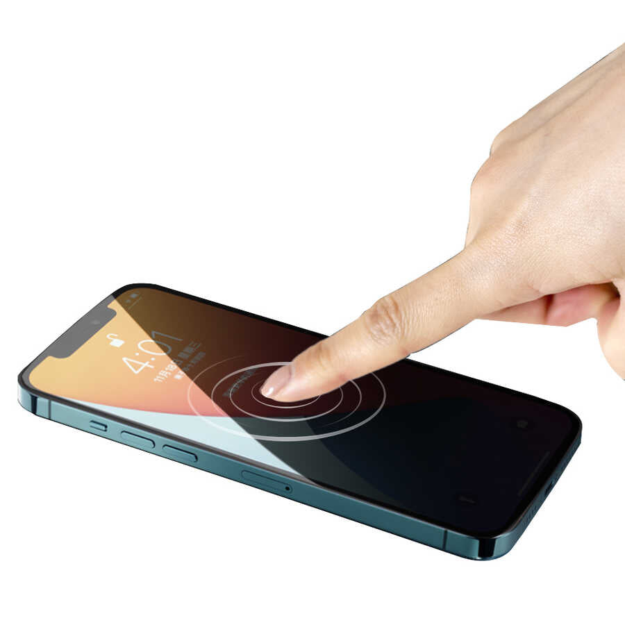 iPhone 14 Pro Wiwu iPrivacy HD Anti-Peep Ekran Koruyucu Siyah