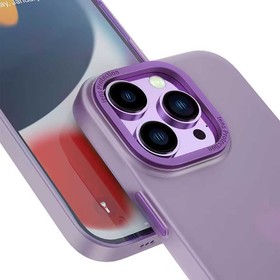 iPhone 14 Wiwu Frosted Magnetic Buzlu Sert PC Kılıf Mavi