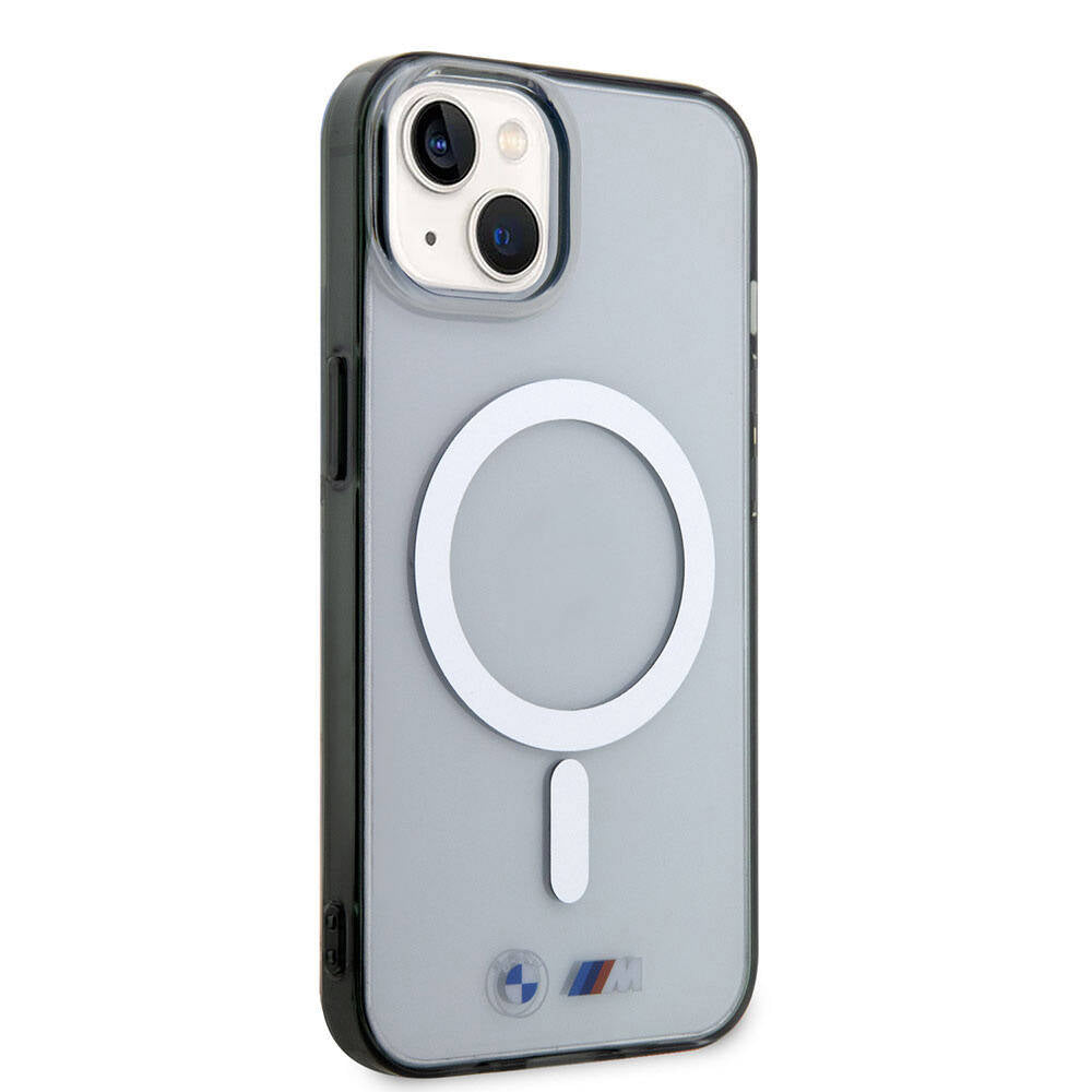 iPhone 15 Kılıf BMW Magsafe Şarj Özellikli Transparan Silver Ring Orjinal Lisanslı Kılıf Renksiz