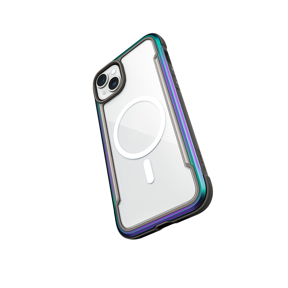 iPhone 15 Kılıf Magsafe Şarj Özellikli Airbagli Raptic Shield Serisi Şeffaf Arka Yüzey Kılıf Colorful