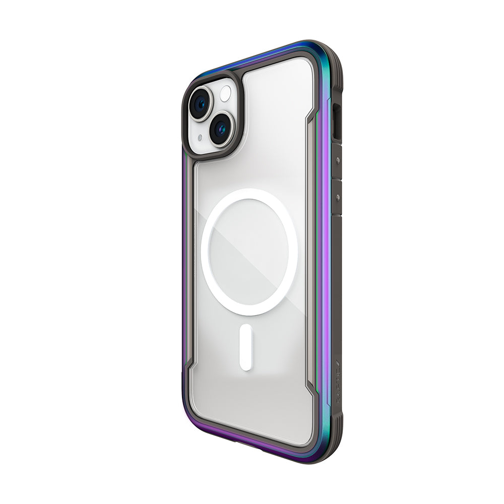 iPhone 15 Kılıf Magsafe Şarj Özellikli Airbagli Raptic Shield Serisi Şeffaf Arka Yüzey Kılıf Colorful