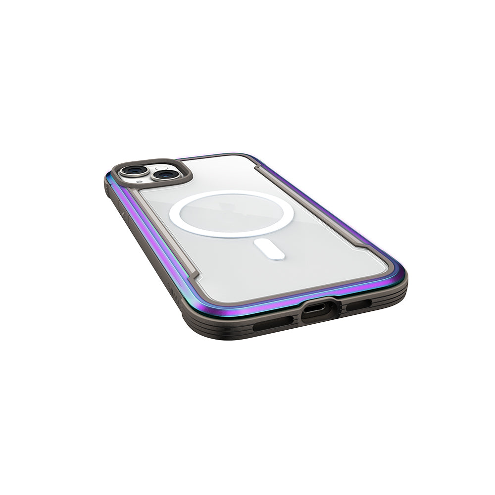 iPhone 15 Kılıf Magsafe Şarj Özellikli Airbagli Raptic Shield Serisi Şeffaf Arka Yüzey Kılıf Colorful