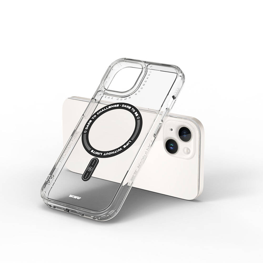 iPhone 15 Kılıf Magsafe Şarj Özellikli Wiwu Basic Color J Serisi Kılıf Gri
