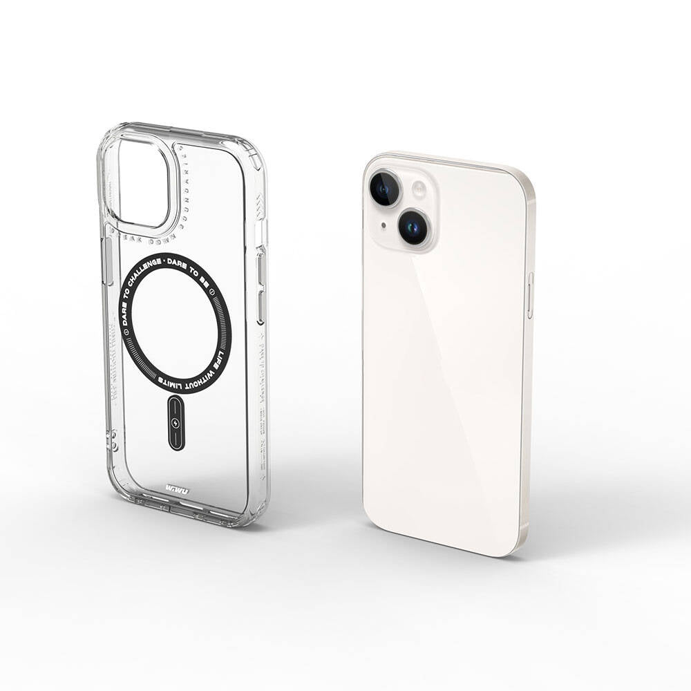 iPhone 15 Kılıf Magsafe Şarj Özellikli Wiwu Basic Color J Serisi Kılıf Gri