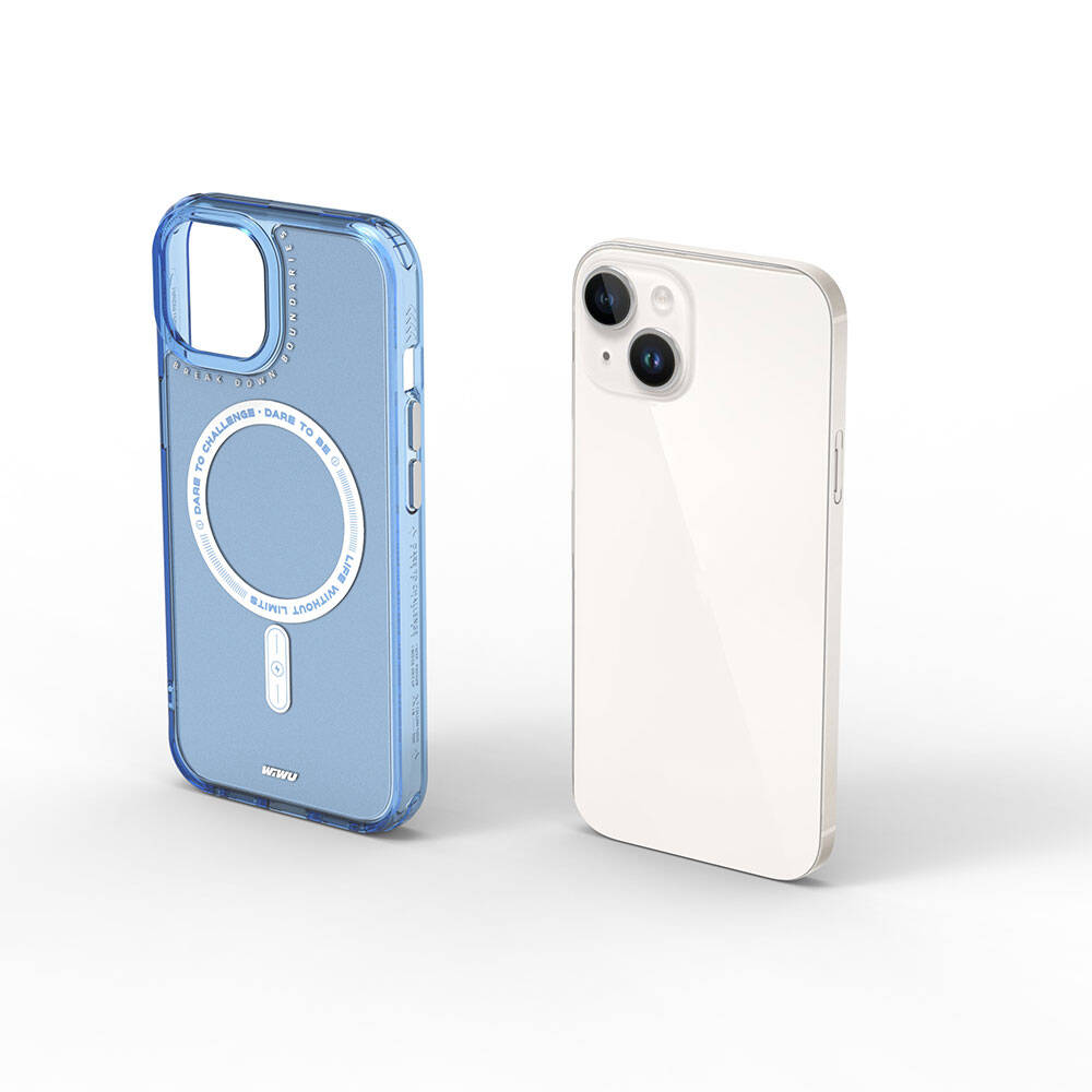 iPhone 15 Kılıf Magsafe Şarj Özellikli Wiwu Basic Color J Serisi Kılıf Gri