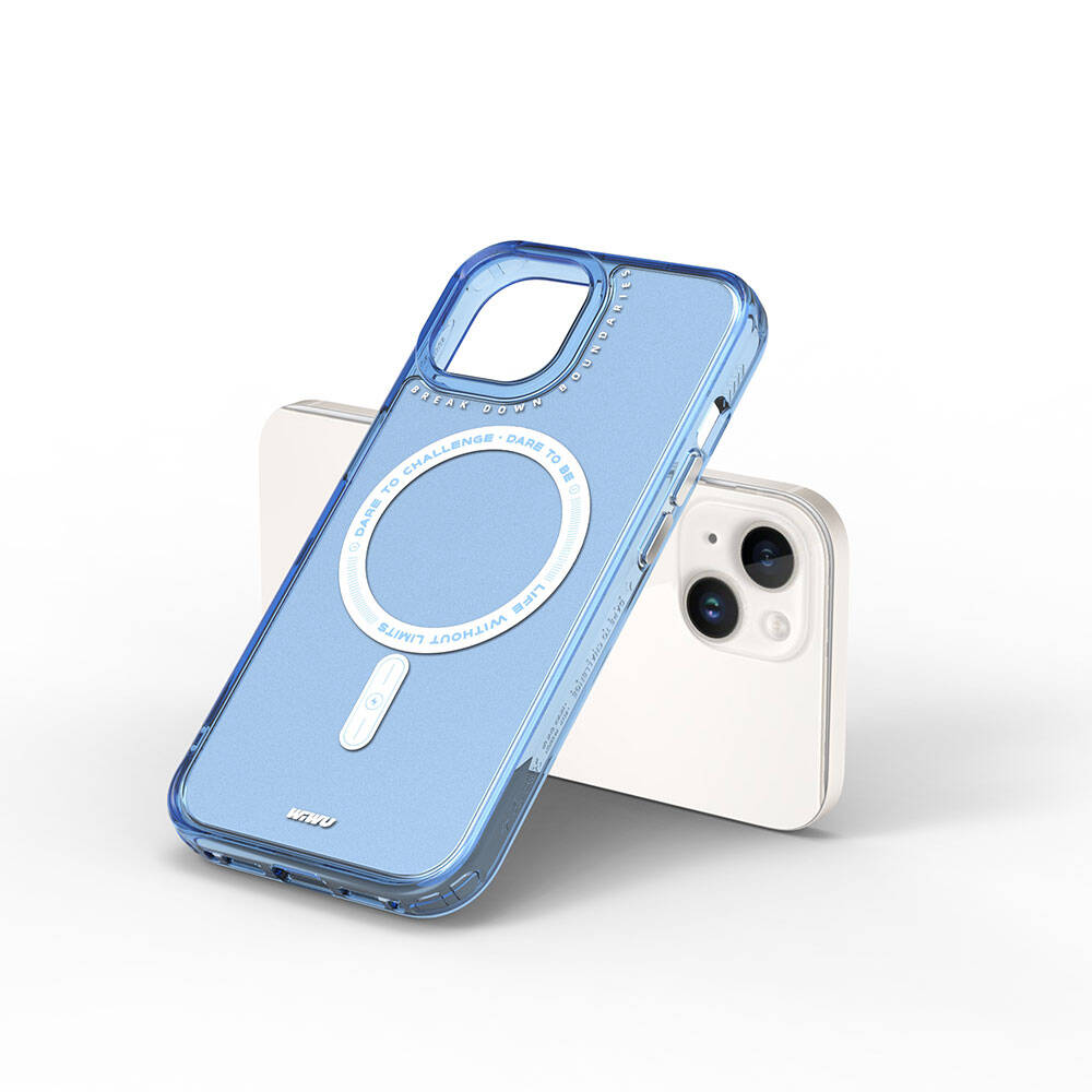 iPhone 15 Kılıf Magsafe Şarj Özellikli Wiwu Basic Color J Serisi Kılıf Beyaz