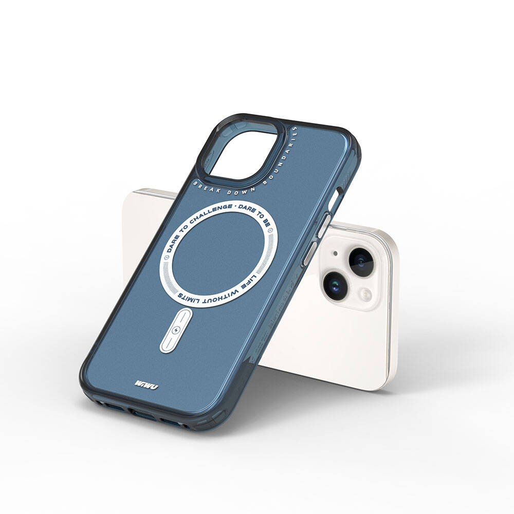 iPhone 15 Kılıf Magsafe Şarj Özellikli Wiwu Basic Color J Serisi Kılıf Gri