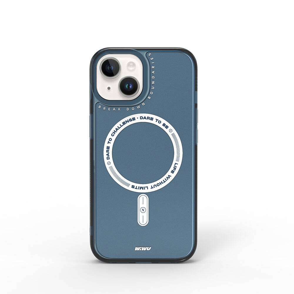 iPhone 15 Kılıf Magsafe Şarj Özellikli Wiwu Basic Color J Serisi Kılıf Gri