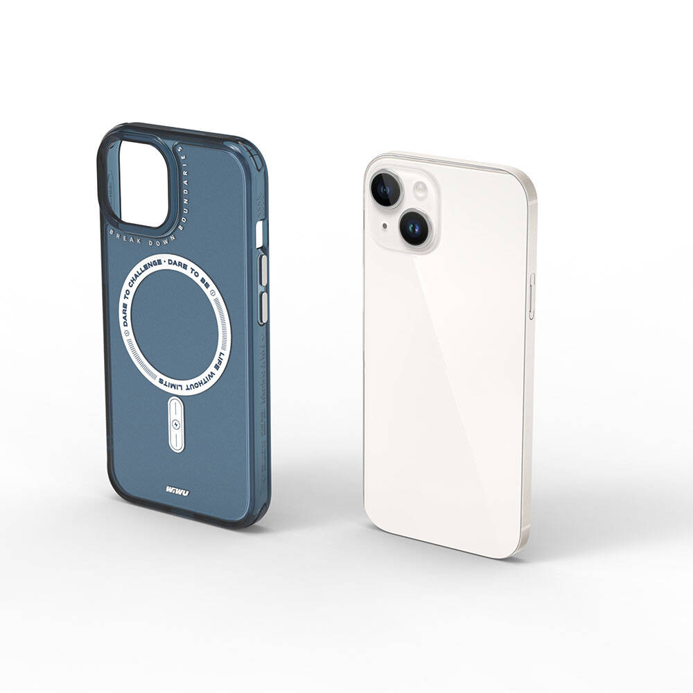 iPhone 15 Kılıf Magsafe Şarj Özellikli Wiwu Basic Color J Serisi Kılıf Gri