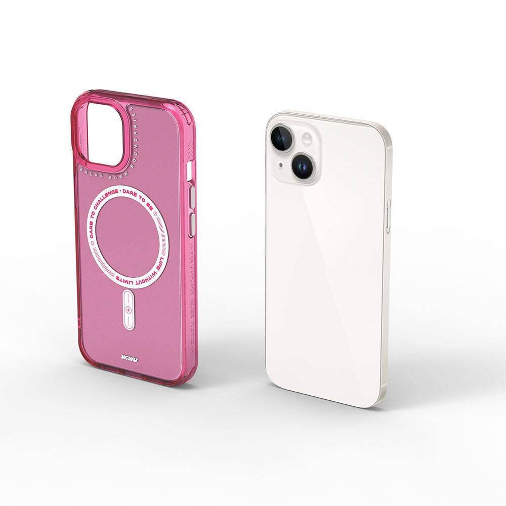 iPhone 15 Kılıf Magsafe Şarj Özellikli Wiwu Basic Color J Serisi Kılıf Gri