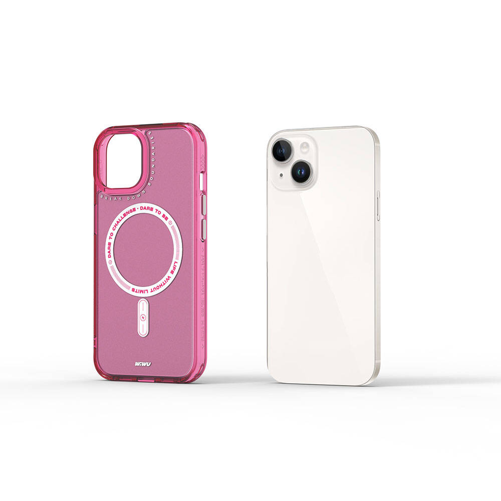 iPhone 15 Kılıf Magsafe Şarj Özellikli Wiwu Basic Color J Serisi Kılıf Beyaz