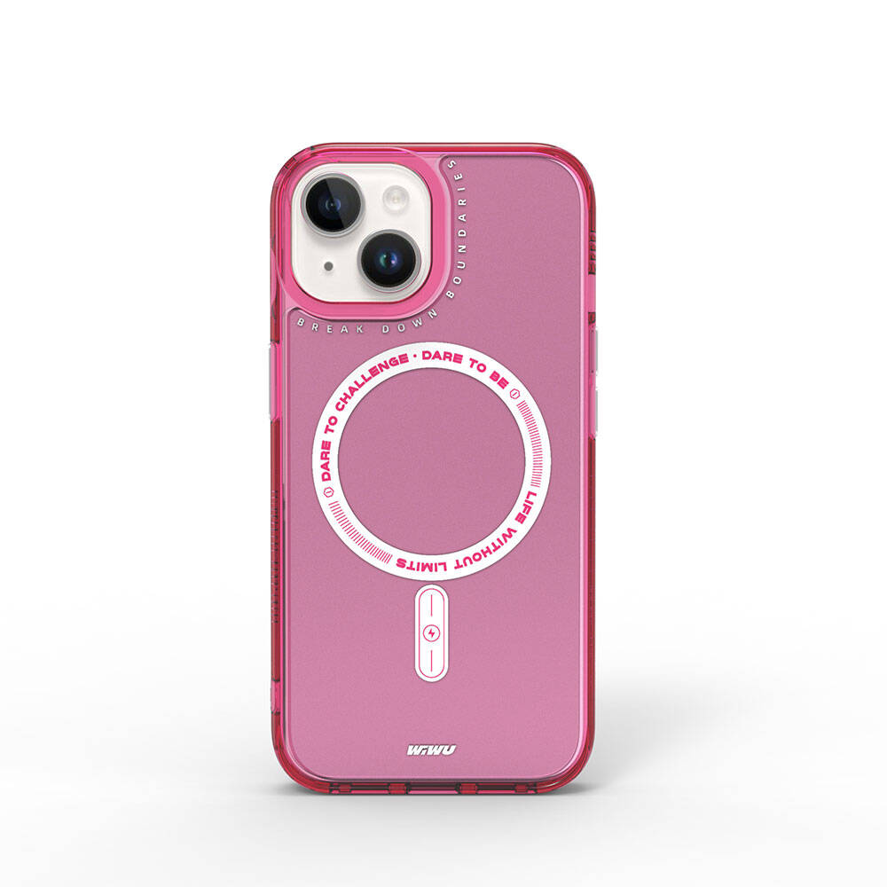 iPhone 15 Kılıf Magsafe Şarj Özellikli Wiwu Basic Color J Serisi Kılıf Beyaz