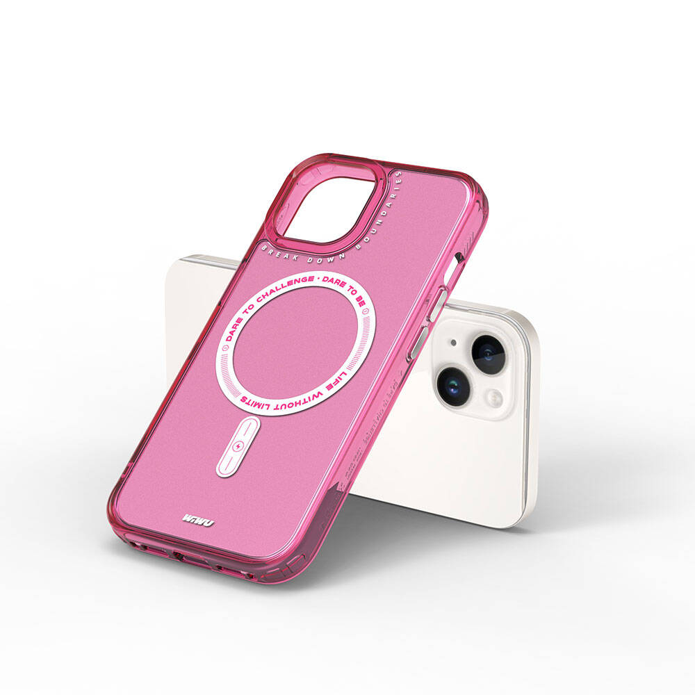 iPhone 15 Kılıf Magsafe Şarj Özellikli Wiwu Basic Color J Serisi Kılıf Beyaz