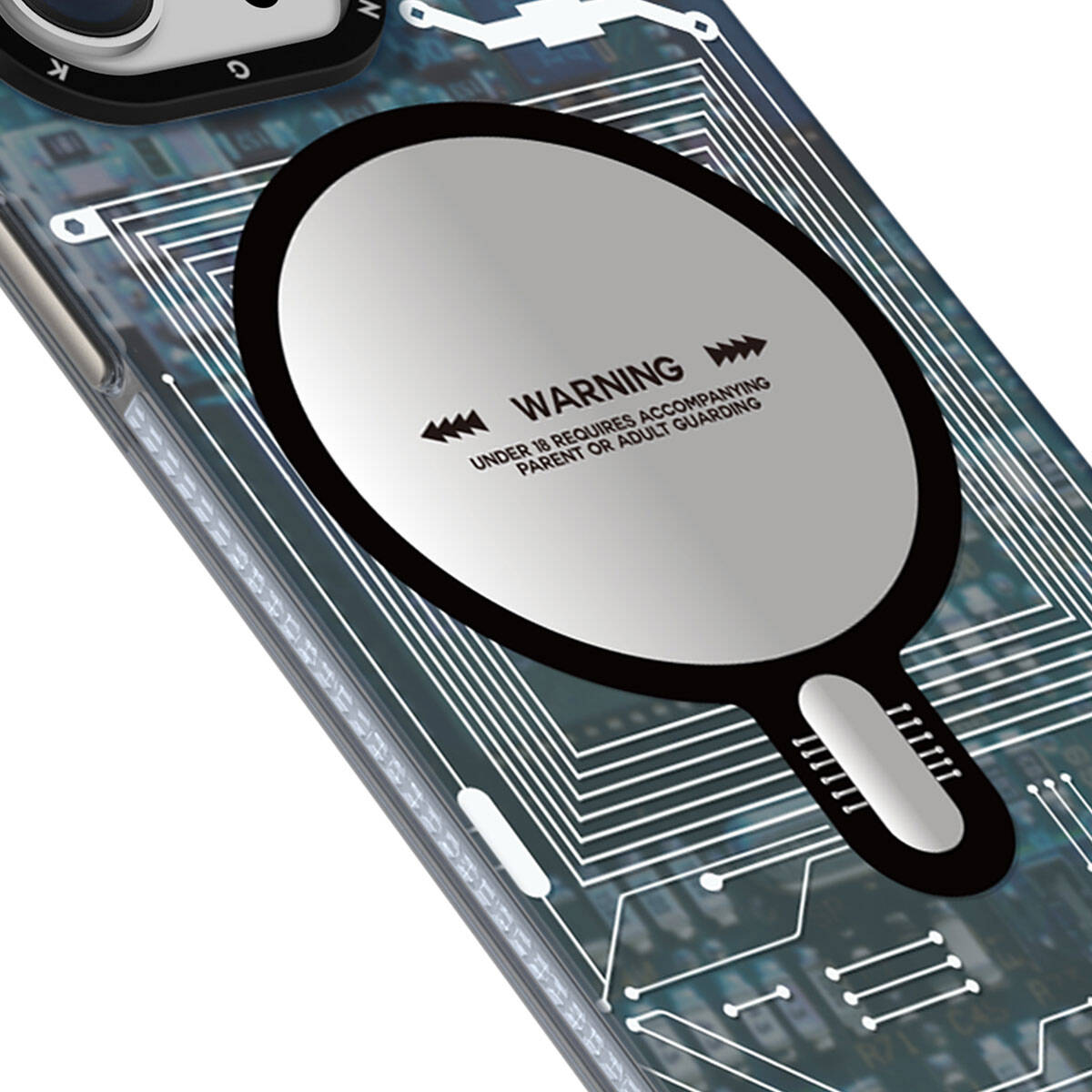 iPhone 15 Kılıf Magsafe Şarj Özellikli YoungKit Technology Serisi Kılıf Lacivert