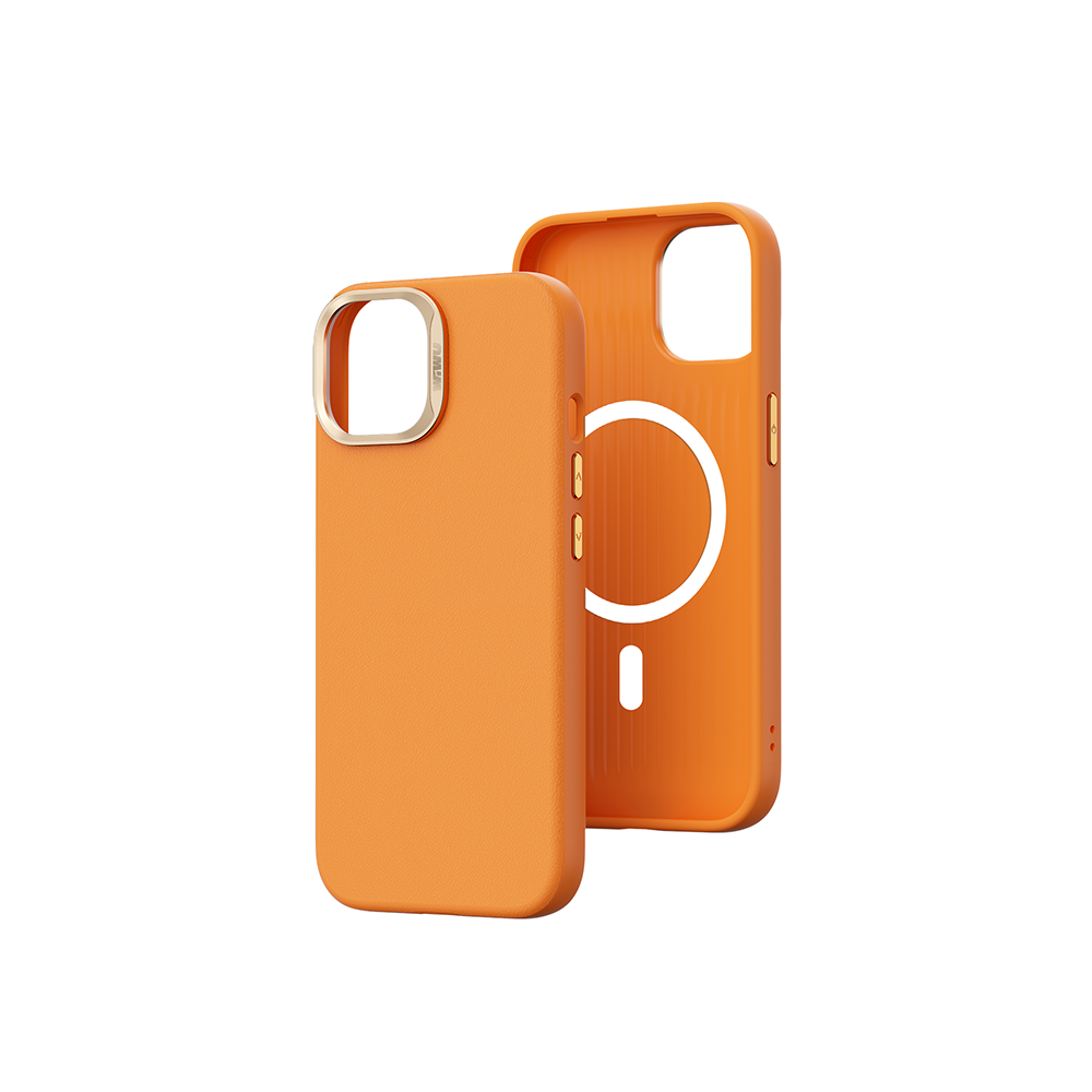 iPhone 15 Kılıf Wiwu SP-019 Magsafe Şarj Özellikli Vegan Leather Deri Kılıf Yeşil