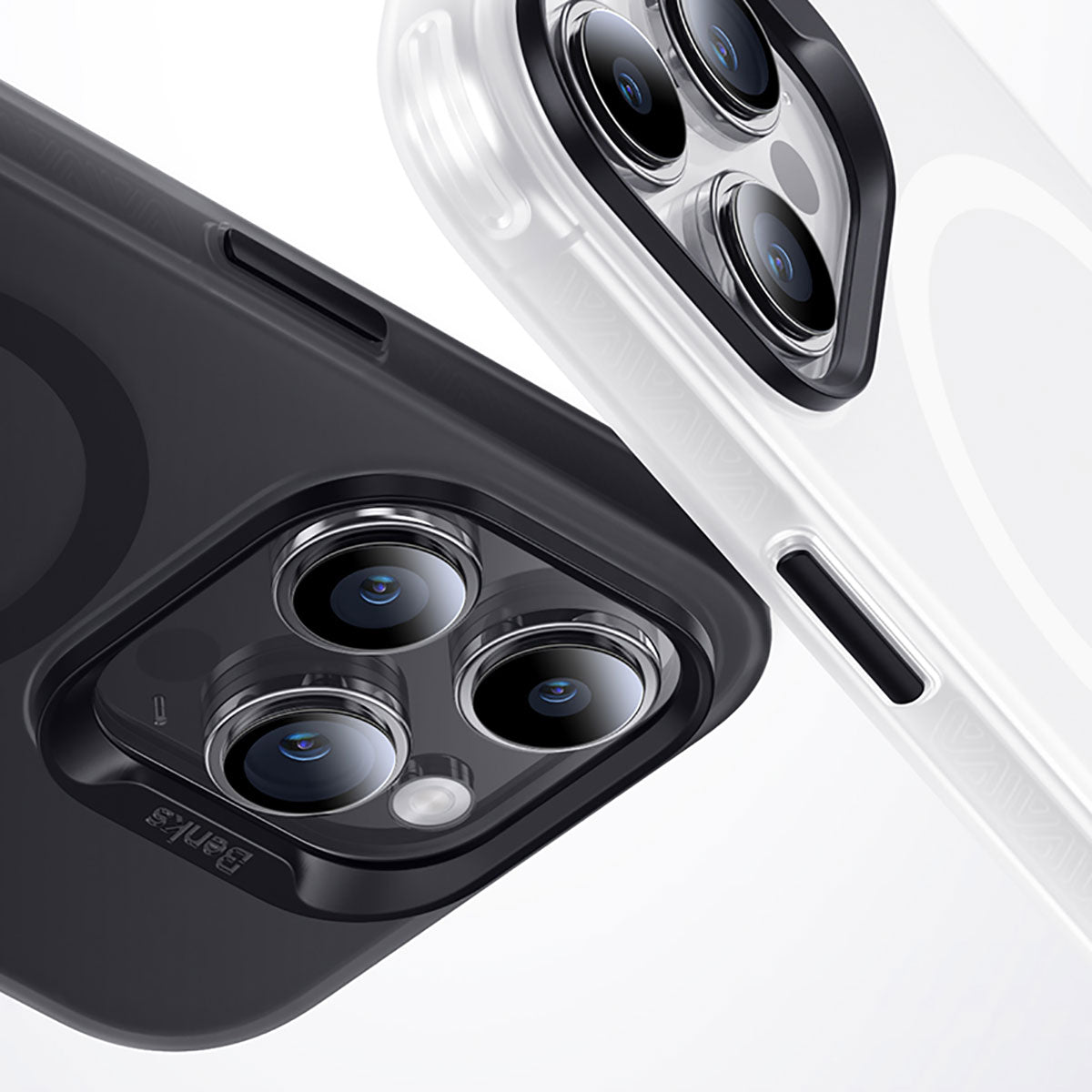 iPhone 15 Plus Kılıf Magsafe Şarj Özellikli Benks Lucid Armor Kılıf Siyah
