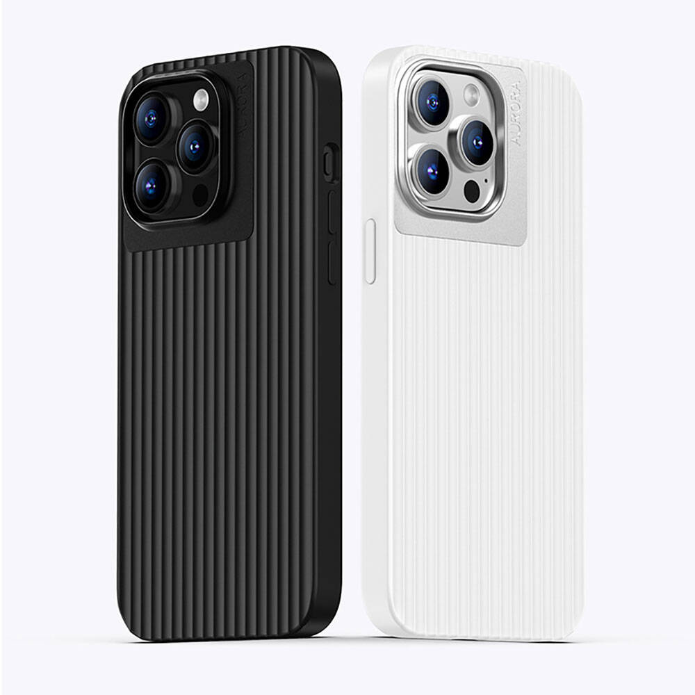 iPhone 15 Plus Kılıf Recci Aurora Serisi Magsafe Şarj Özellikli Kılıf Beyaz