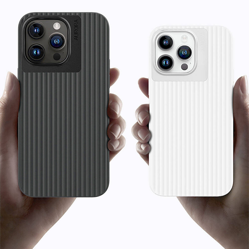 iPhone 15 Plus Kılıf Recci Aurora Serisi Magsafe Şarj Özellikli Kılıf Beyaz