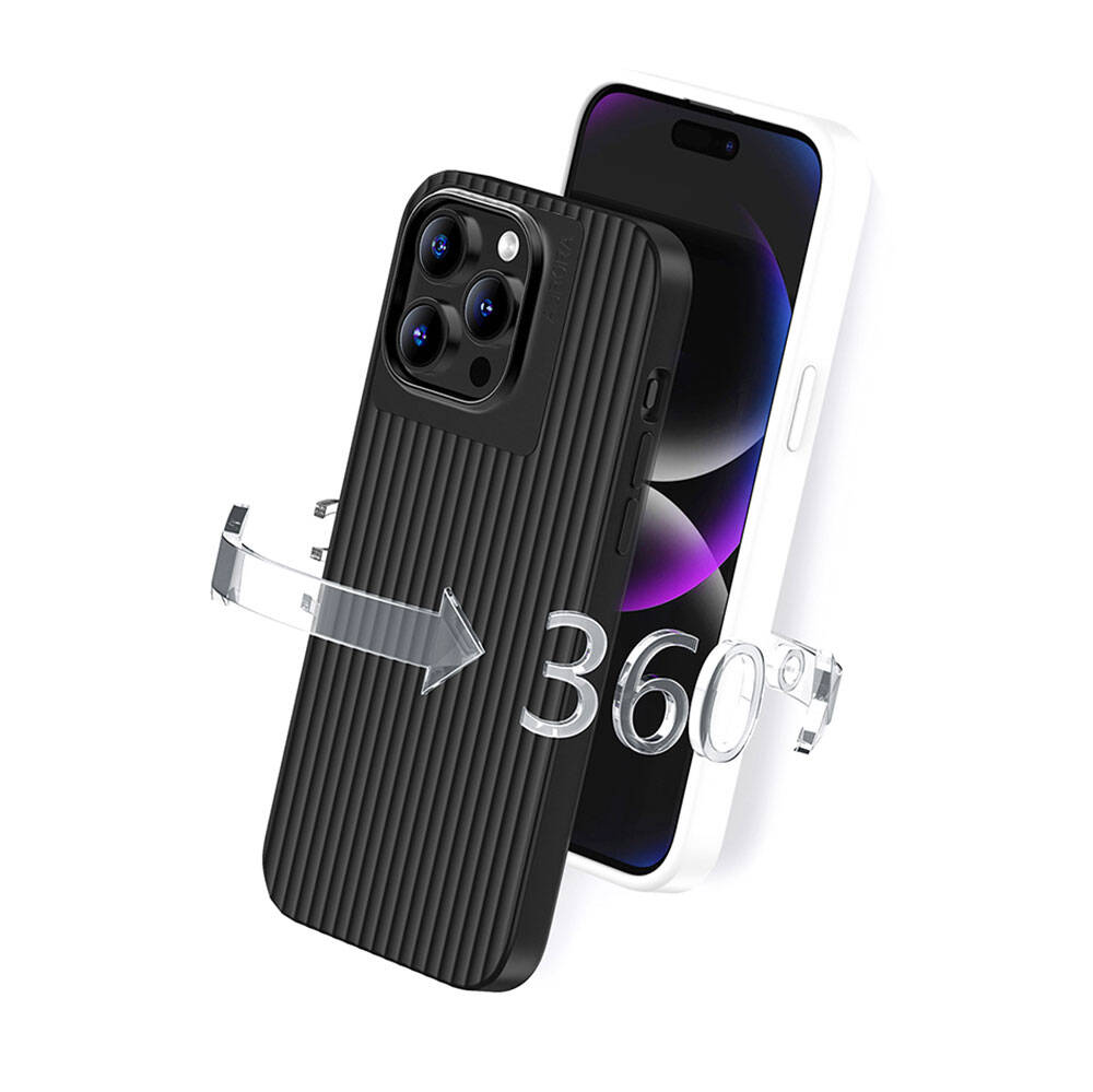 iPhone 15 Plus Kılıf Recci Aurora Serisi Magsafe Şarj Özellikli Kılıf Beyaz