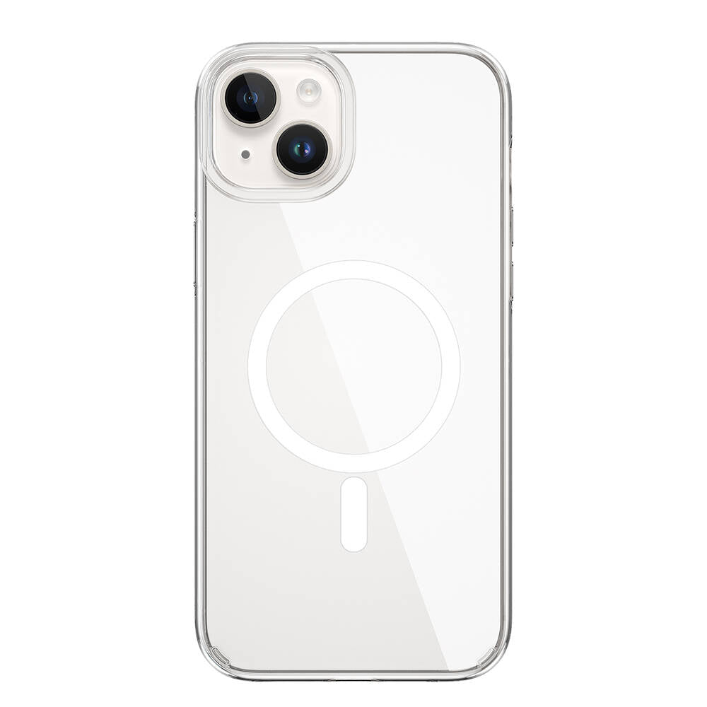 iPhone 15 Plus Kılıf Wiwu BC-022 Magsafe Şarj Özellikli Şeffaf Transparan Kılıf Renksiz